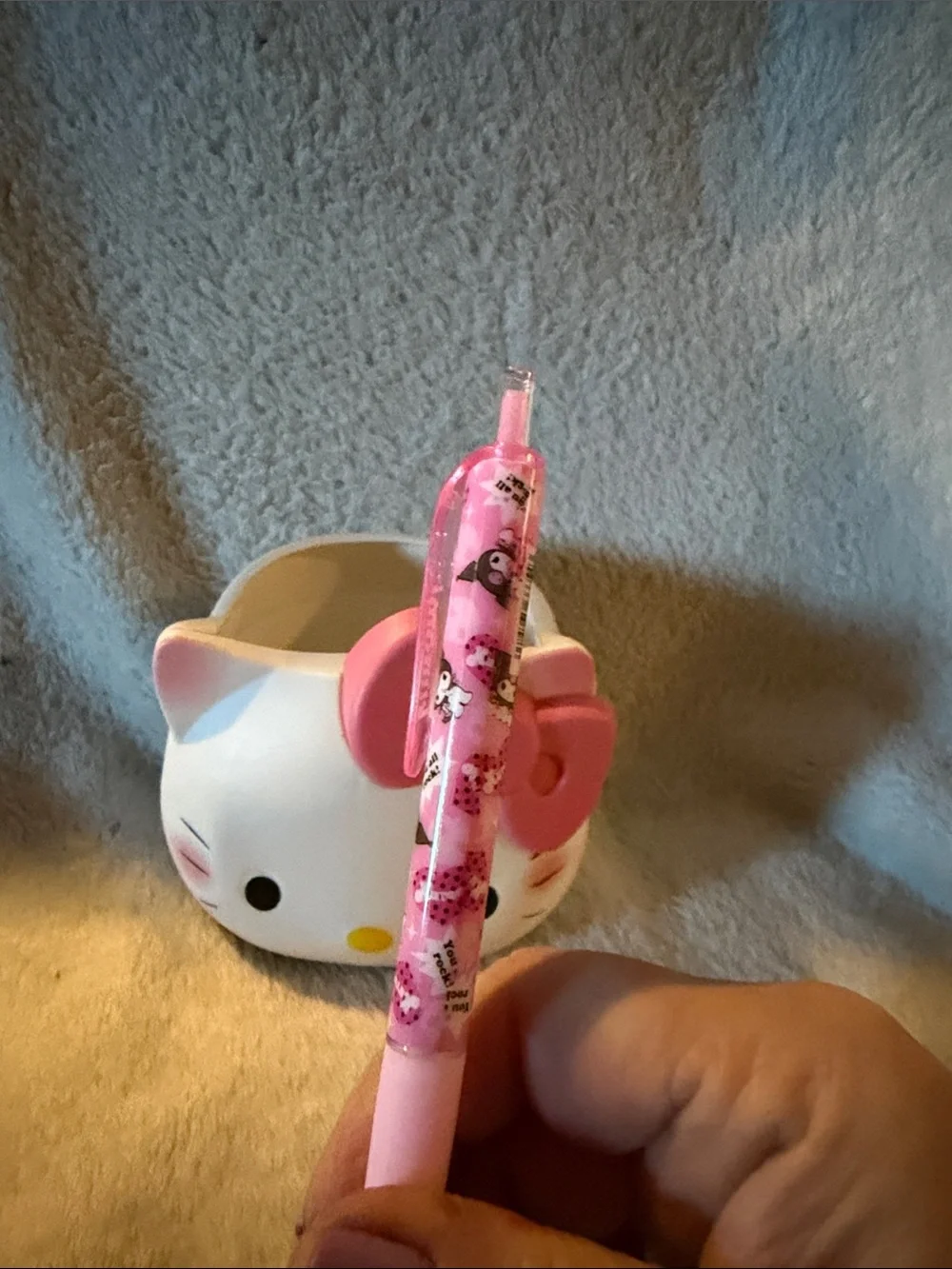 Hello Kitty White Face Organizer with Pink Bow